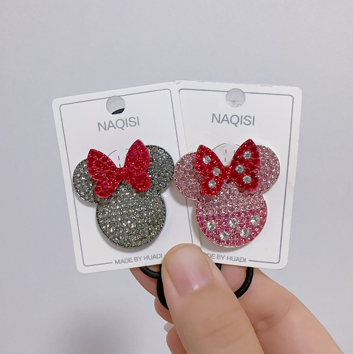 b满19包邮高端时尚捷克钻花朵发绳米妮蝴蝶结头饰海星发圈