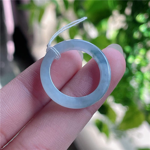 10月新品 鸿玉翡翠冰糯种飘绿精美指环戒指 正品A货 HY