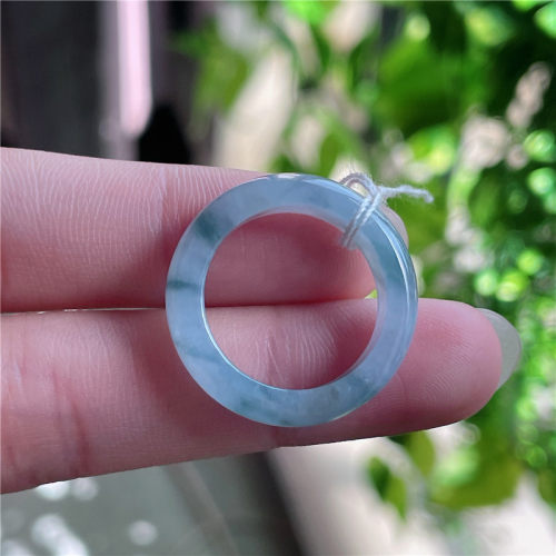 10月新品 鸿玉翡翠冰糯种飘绿花精美指环戒指 正品A货 HY