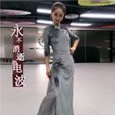 旗袍舞蹈服装 电波舞剧晨渔光曲演出服艺考 民国风表演服永不消逝