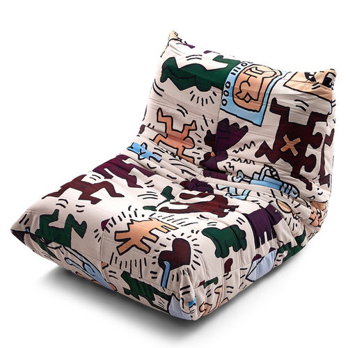 躺椅涂鸦坐墩阳台设计师卧室客厅