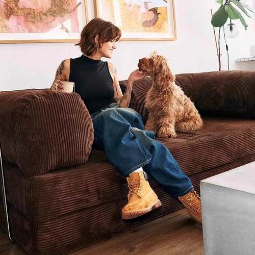 出租屋布艺沙发真空压缩小户型公寓客厅拆洗折叠懒人沙发床