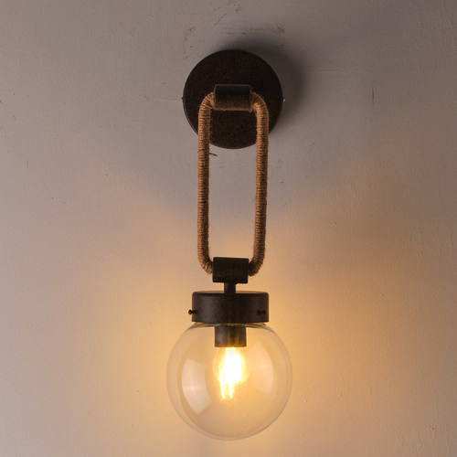 客厅美式简约玻璃壁灯