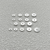 车轮直切无相内凹隔片足银999归圆超薄实心diy素面垫片文玩配件