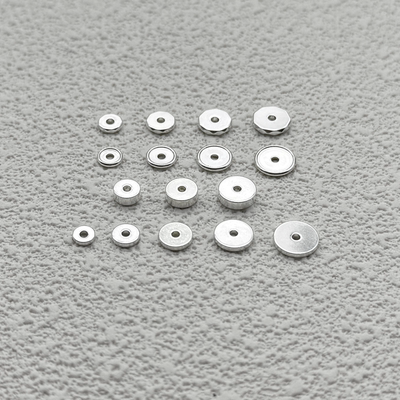 直切车轮无相内凹足银垫隔片文玩