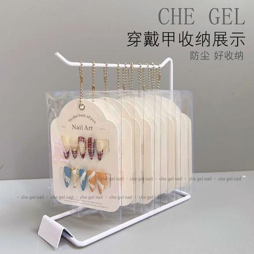 ins穿戴甲展示架卡片背景卡包摆摊定制美甲打板成品收纳支架卡纸