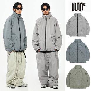 24USS2韩国滑雪服防水防风衣男女款单板双板立领拉链保暖粉色加棉