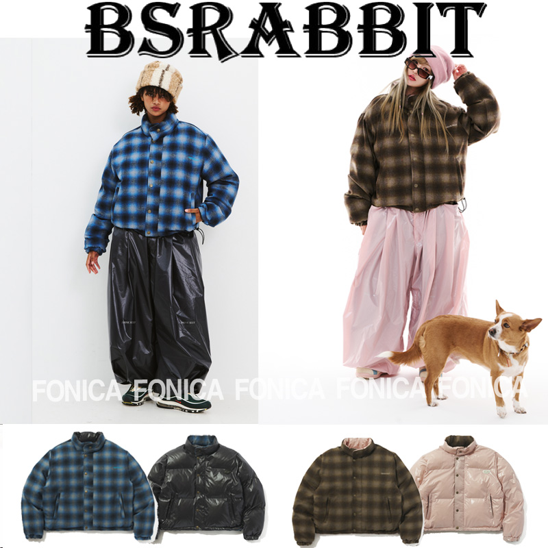 24BSRABBIT双面韩国滑雪服衣单板双板男女款防水防风开衫拉链格子