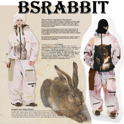 BSRABBIT韩国滑雪服防水单板兔子