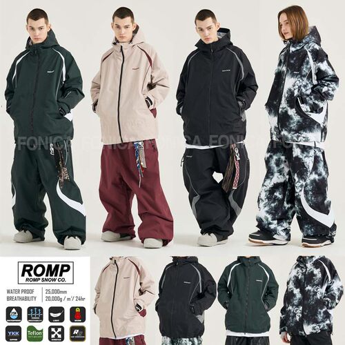 ROMP韩国滑雪服衣裤连帽开衫防水