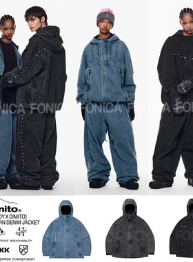 DIMITO韩国滑雪服PLAYBOY牛仔