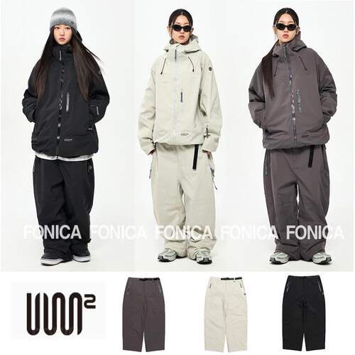 防水滑雪裤USS23L宽松肥大直筒