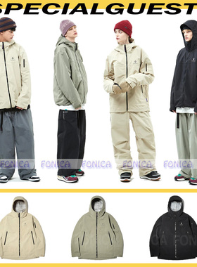 SPECIALGUEST 滑雪服防水男女款单板连帽拉链薄荷色3L滑雪衣韩国