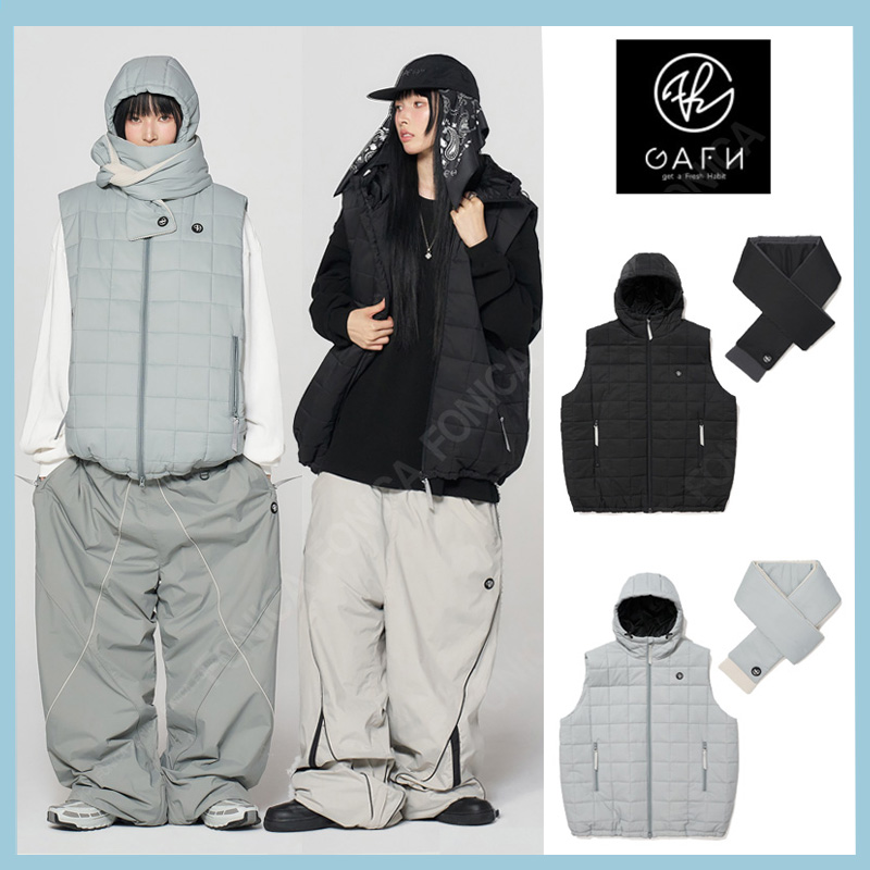 GAFH滑雪服马甲防水单板耐磨连帽