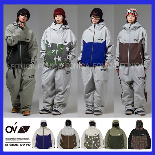 OVYO韩国滑雪服防水防风连帽3L