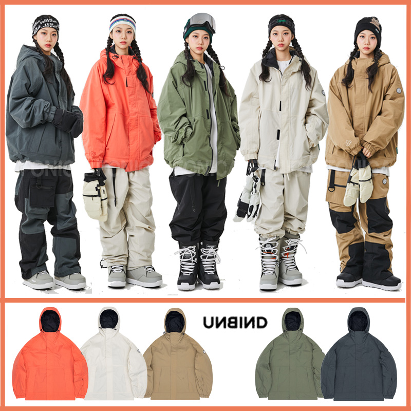 UNBIND滑雪服单板乳白色防水风