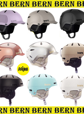 2324BERN美国韩国滑雪头盔单双板男女款亚洲版WATTS紫卡其色保暖