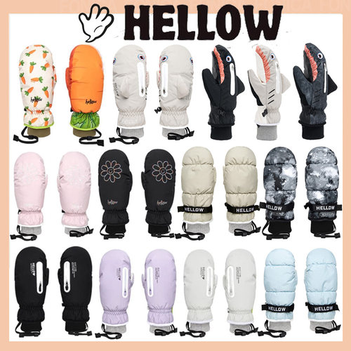 HELLOW滑雪羽绒手套韩国羽绒防水