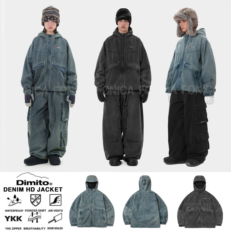 DIMITO韩国牛仔滑雪服上衣裤防水图片