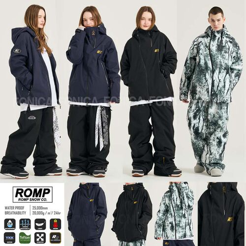 ROMP韩国滑雪服衣裤连帽开衫防水
