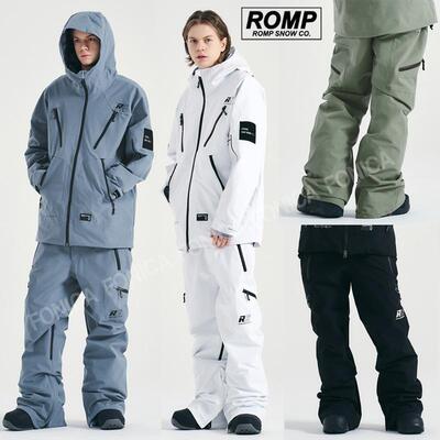 ROMP滑雪裤双板瘦腿喇叭白色