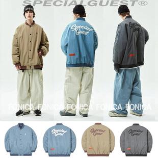 24SPECIALGUEST滑雪服韩国防水男女款单板拉链圆领滑雪衣棒球衣V2