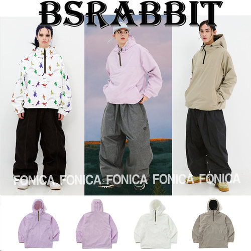 BSRABBIT滑雪服防水连帽套头单板