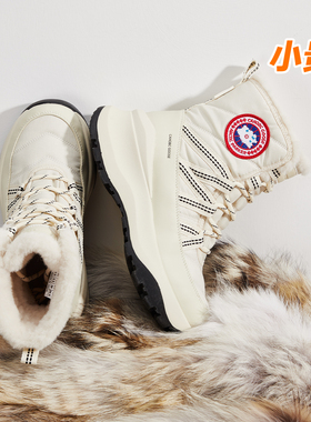 白色雪地靴女冬季加绒厚底保暖登山户外东北防水防滑抗寒棉鞋女鞋