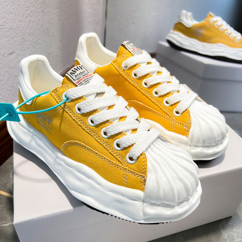 三原康裕mmy黄色溶解鞋贝壳头男女厚底帆布鞋2026新款增高休闲潮