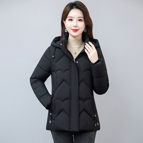 新款羽绒棉服短款修身显瘦中老年洋气妈妈冬季棉衣加厚款外套棉袄