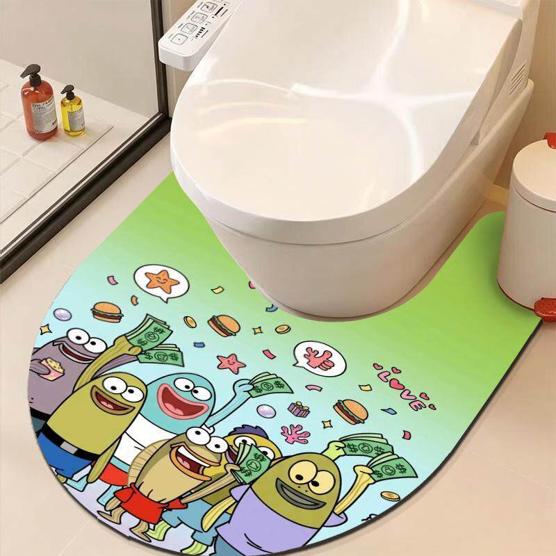 马桶u型吸水地垫防滑浴室地垫脚