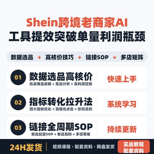 Shein跨境老商家破局 AI工具提效 突破单量利润瓶颈 一人管多店