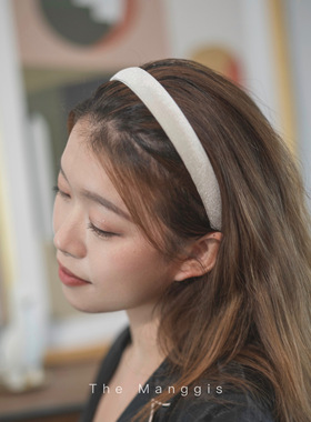 Manggis Milky复古金丝绒秋冬温暖百搭外出发箍压发增高颅顶头箍