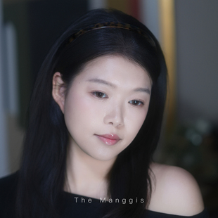 Manggis Vella法式醋酸带齿梳豹纹极细发箍防滑百搭简约头箍