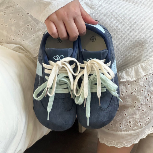 成宇阳 小众薄底赛车鞋女2025秋季新款百搭复古ins运动平底休闲鞋