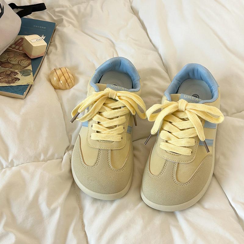 奶呼呼大头德训鞋学生低帮小白鞋