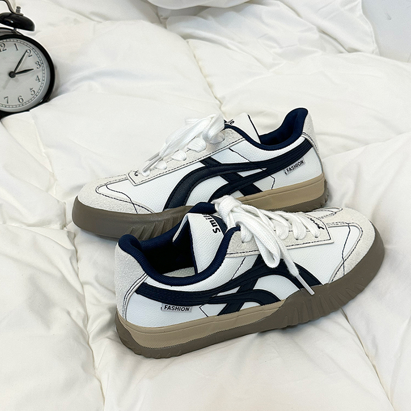 德训鞋小众复古小白鞋秋百搭休闲