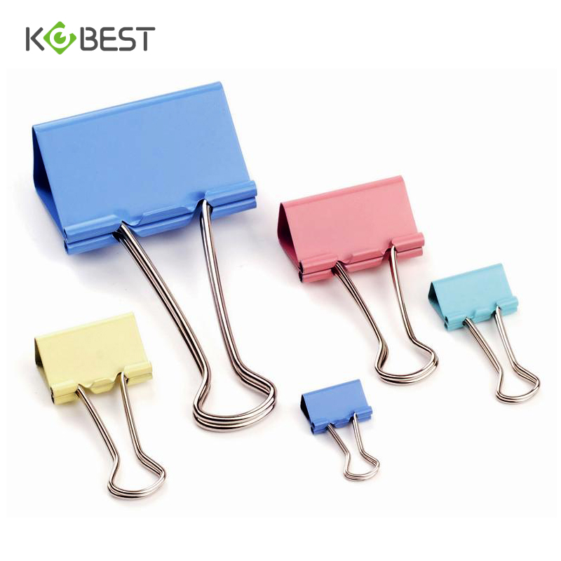 彩色文件夹子长尾夹混合装燕尾夹铁夹子办公票据夹文具夹大中小号