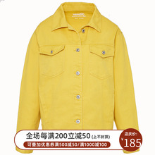女装 纯色牛仔外套W52 休闲时尚 艾格2019秋季 Etam 新品