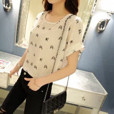 2017新款短袖T恤衫韩版宽松女装夏季雪纺衫 甜美可爱卡通衫|msdalam kategori Butik wanita / wanita, baju-T - dari Buy2taobao.com untuk memberikan perkhidmatan ejen Taobao profesional membeli