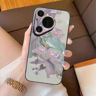 西子莲花适用华为mate70pro手机壳m60新款 p70花朵nova14小众400 pura80荣耀magic8女50复古p40高级感30新中式