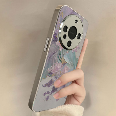 适用华为mate70pro手机壳新款pura80荣耀magic7中国风m60女50民族p40高级感30复古p70花朵nova14小众400power