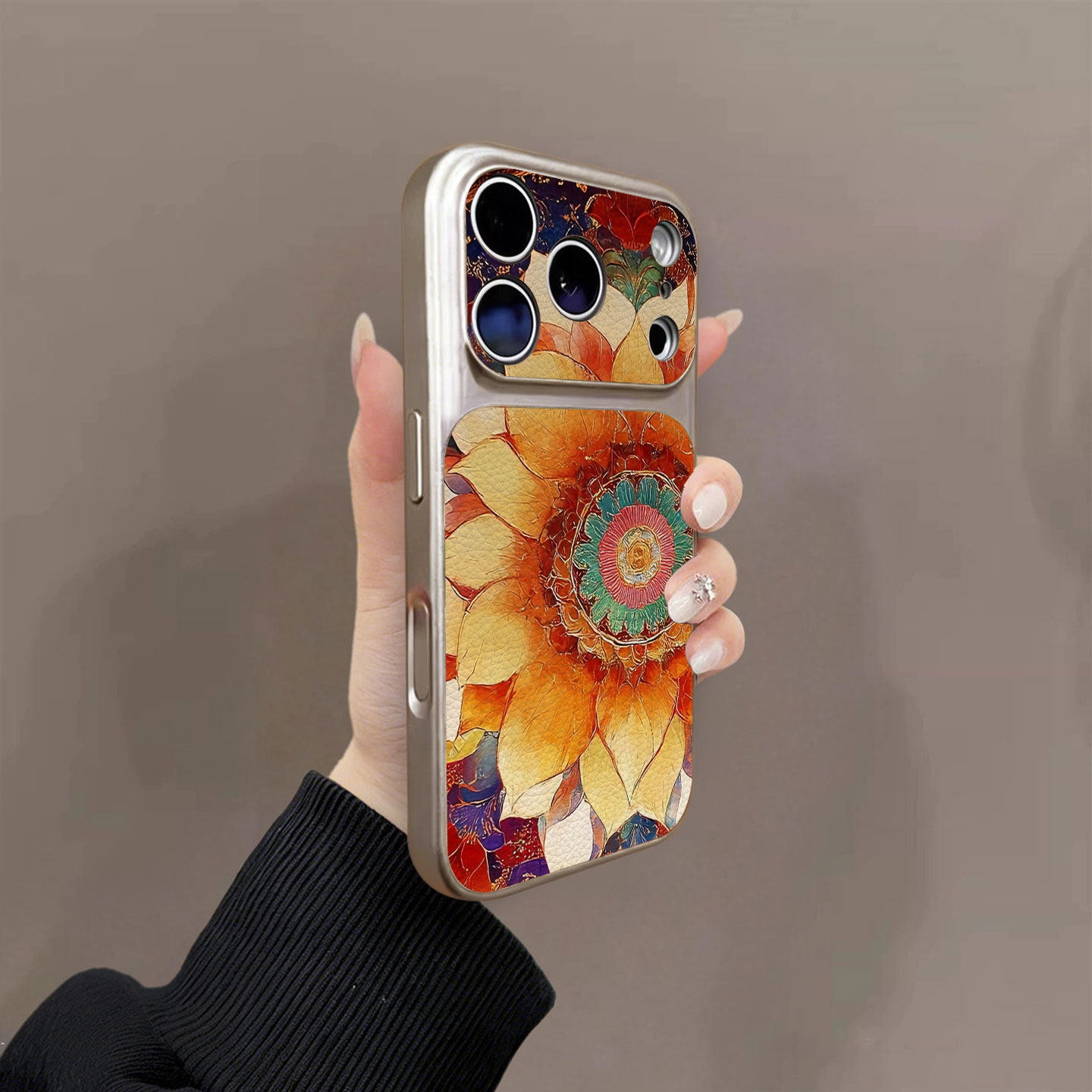 唐彩莲心适用苹果17promax手机壳新款iPhone16pro套15plus敦煌唐卡ip13pm硅胶防摔12por全包11p国潮复古14女