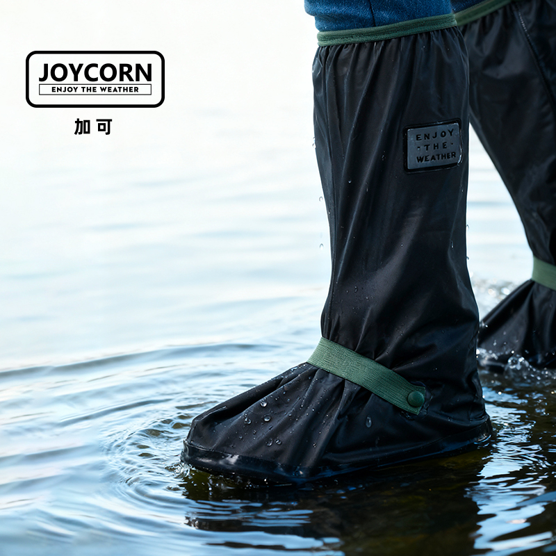 JoyCorn雨鞋女骑士靴高筒防水