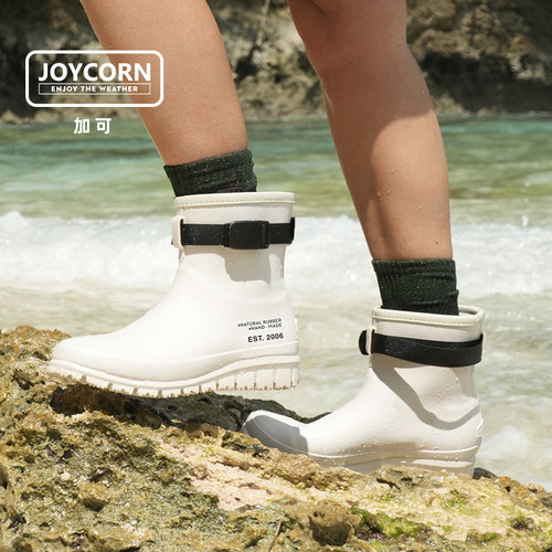 Joycorn 防水雨靴女2026年新款户外秋冬橡胶防滑短靴通勤胶鞋水鞋