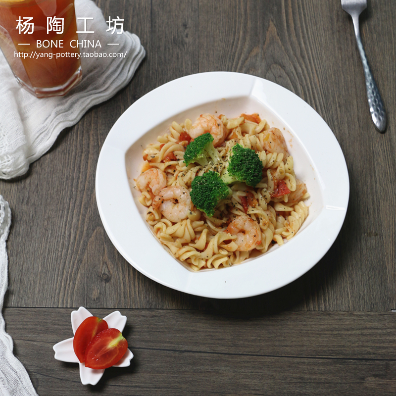 陶瓷西餐盘/通宝汤盘/西式浓汤盘/意粉炒饭碟/小吃沙拉盘/甜品碟