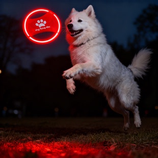 宠物发光用品 LED充电宠物发光飞盘狗狗训练玩具宠物狗狗玩具飞盘