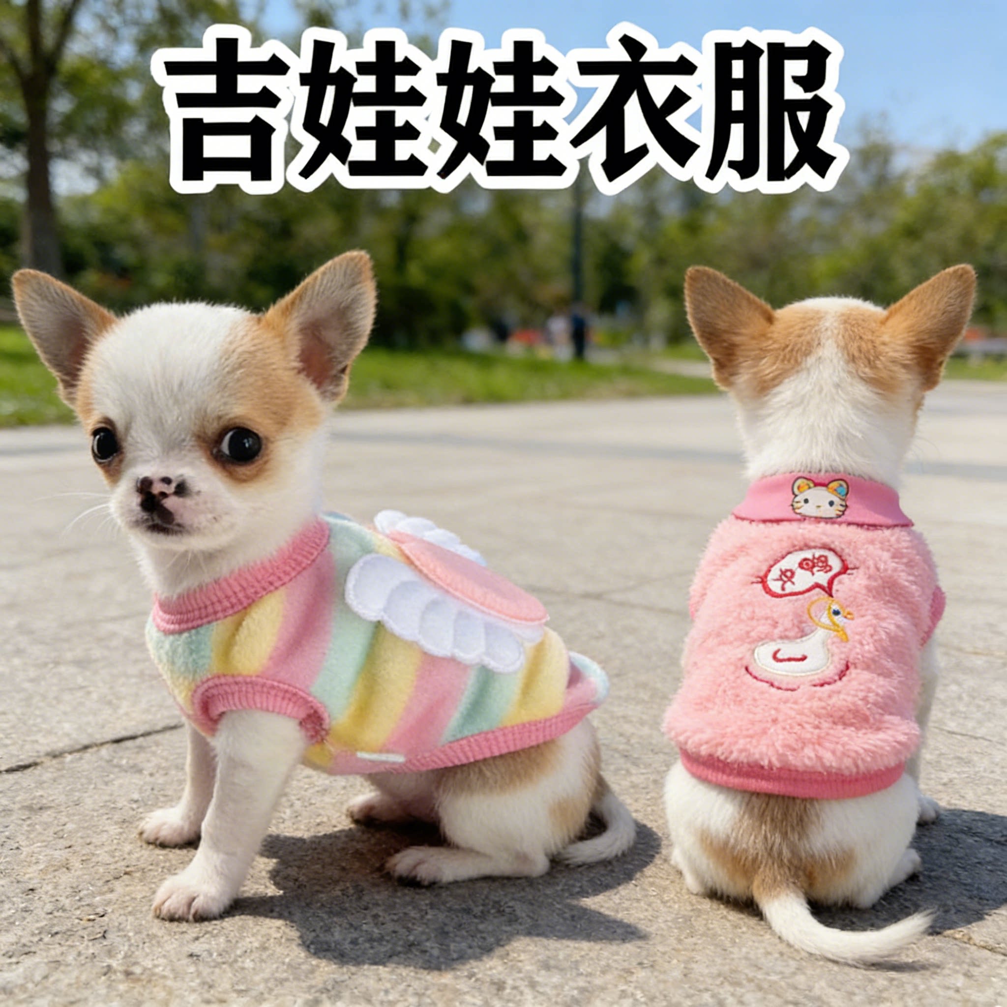 吉娃娃衣服超小体小型犬幼犬秋冬加厚保暖防脏宠物用品狗狗服饰