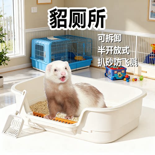 貂专用大号定点便盆雪貂尿盆