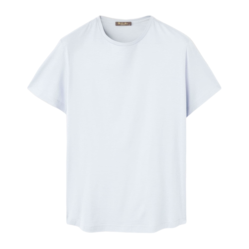 LoroPiana/诺悠翩雅男士T恤丝绸棉质针织短袖基本款运动风新款